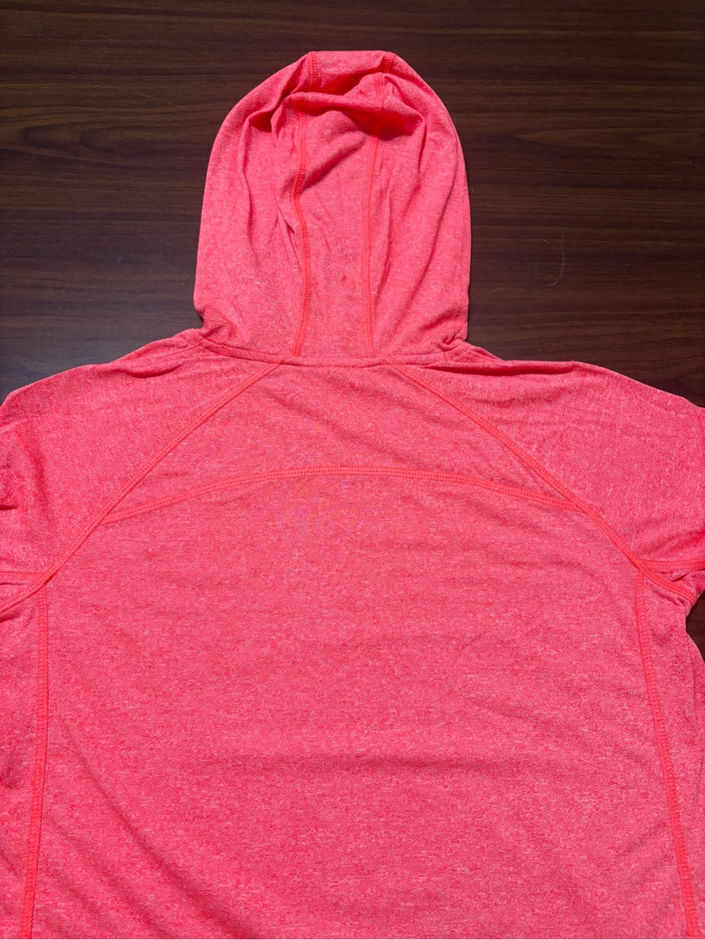 Under Armour Threadborne HeatGear Hoodie Heather Coral Red Pullover Size S - Picture 9 of 10